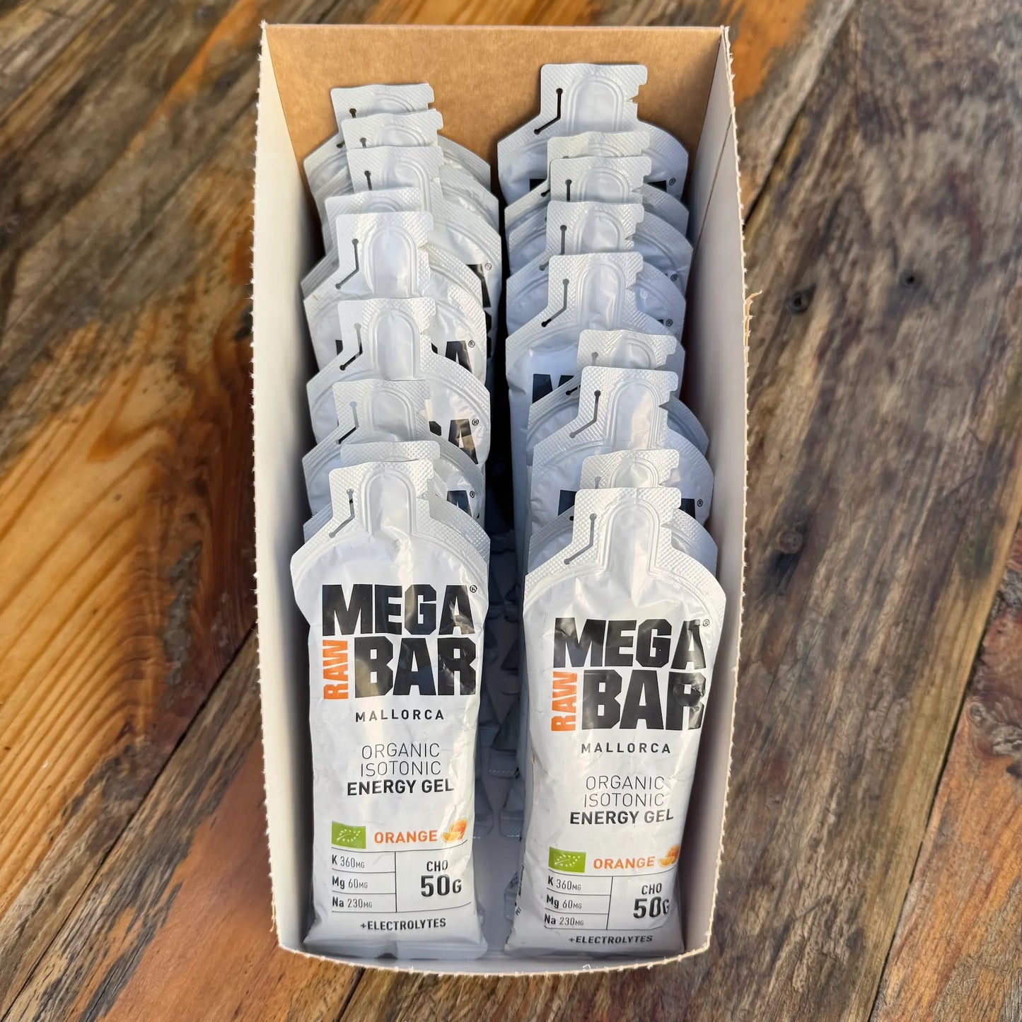 MegaRawBar MegaRawGel Energiegel Isotonisch mit Orange