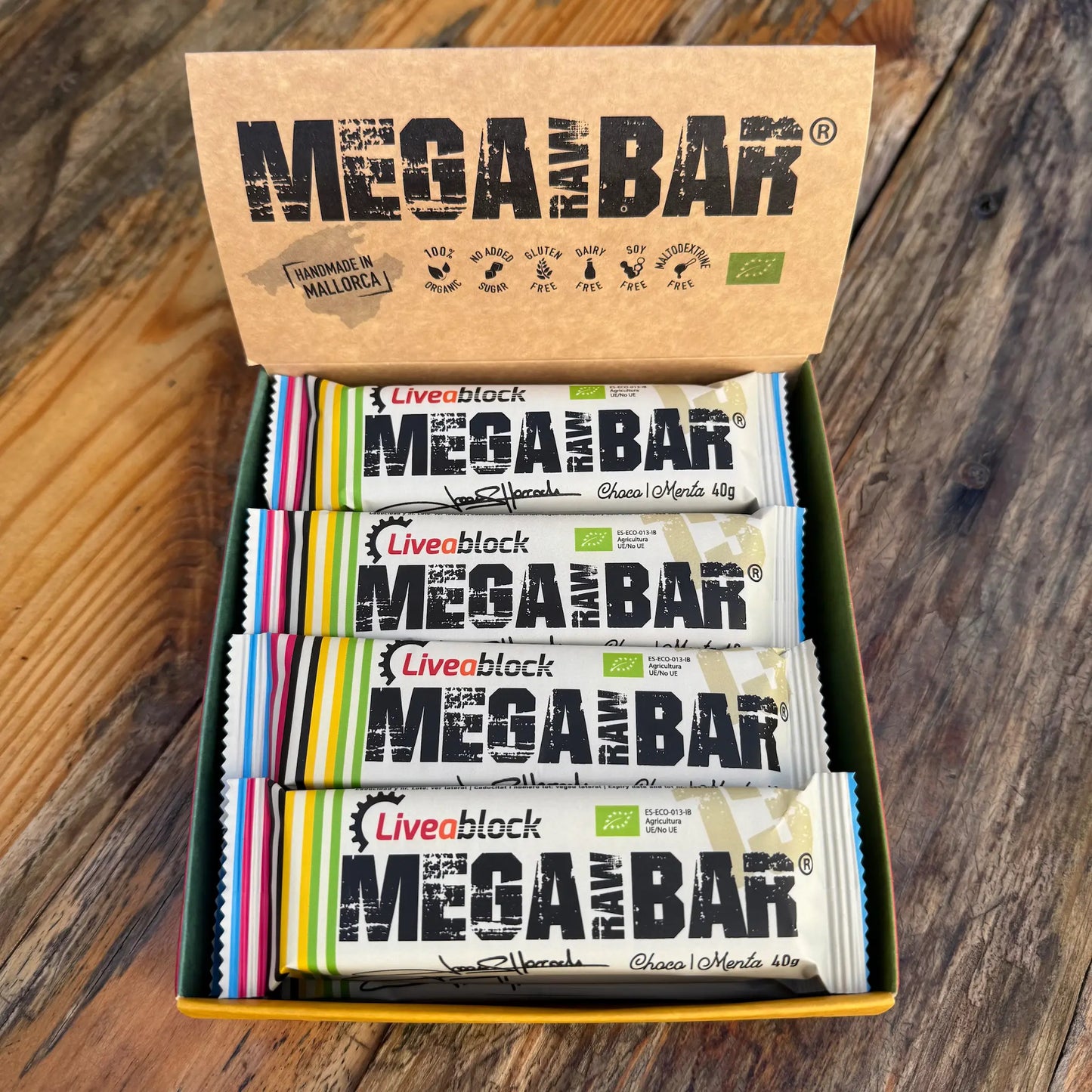 MegaRawBar 7 Schokolade und Minze Box 12 Stk. a 40g