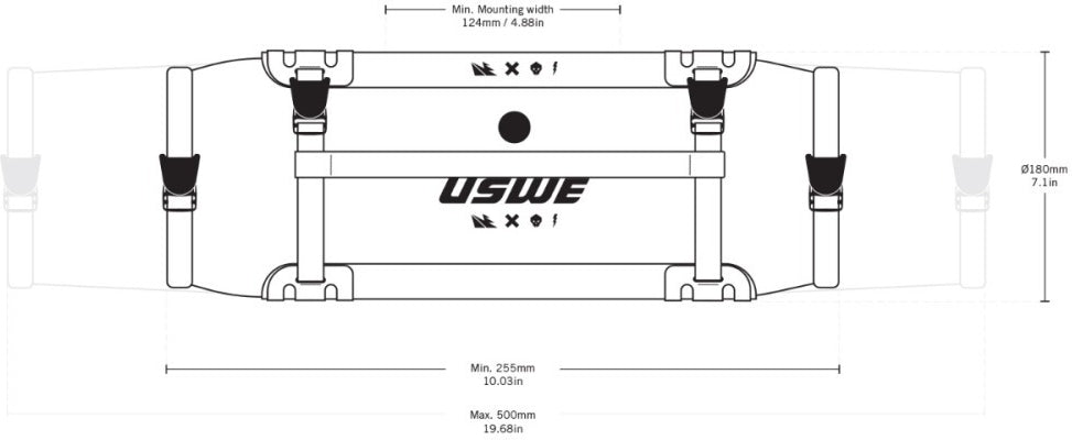 USWE Lenkertasche 9L mit Holster Skizze