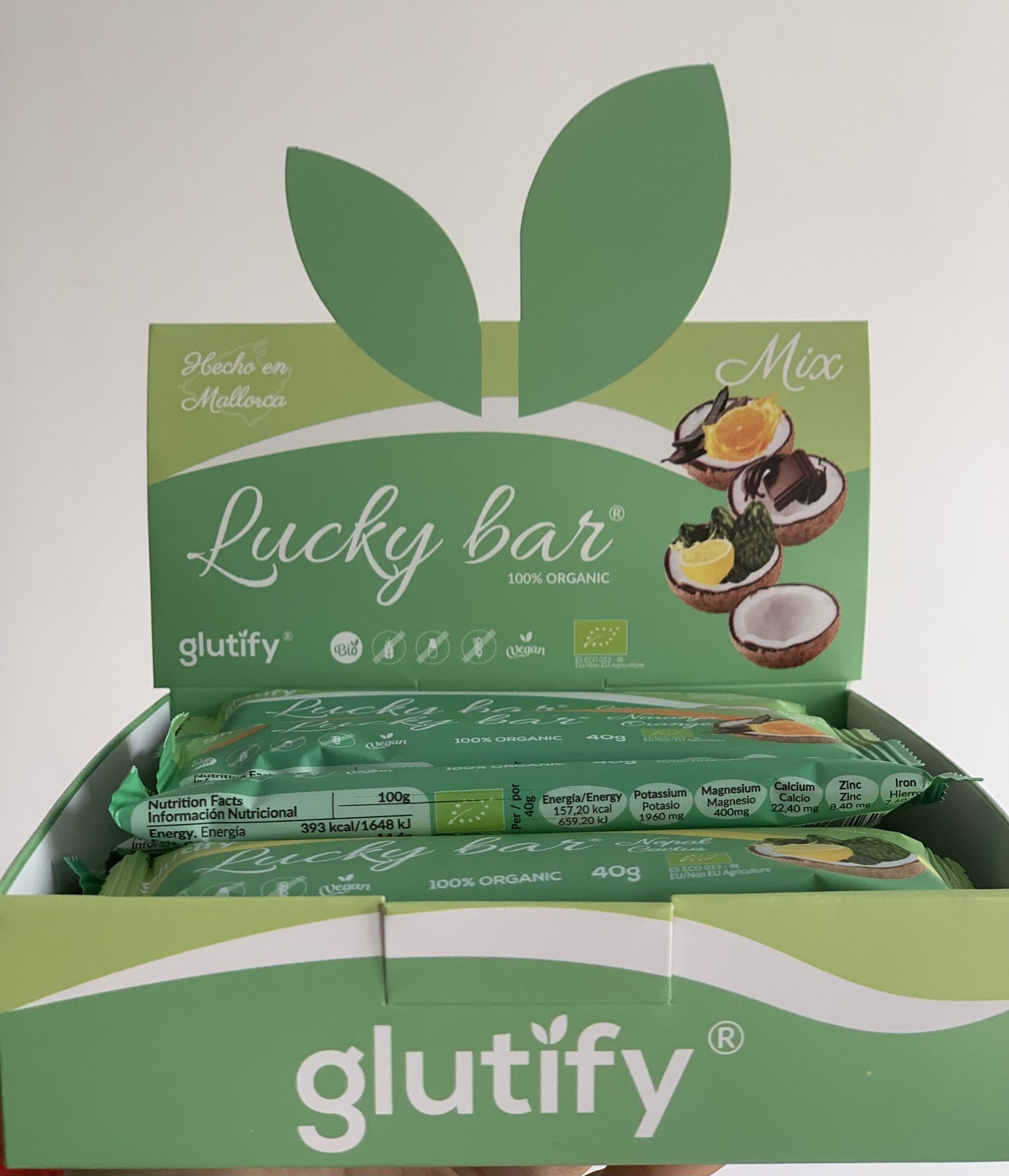 glutify Lucky Bar MixBox mit 12 Riegeln