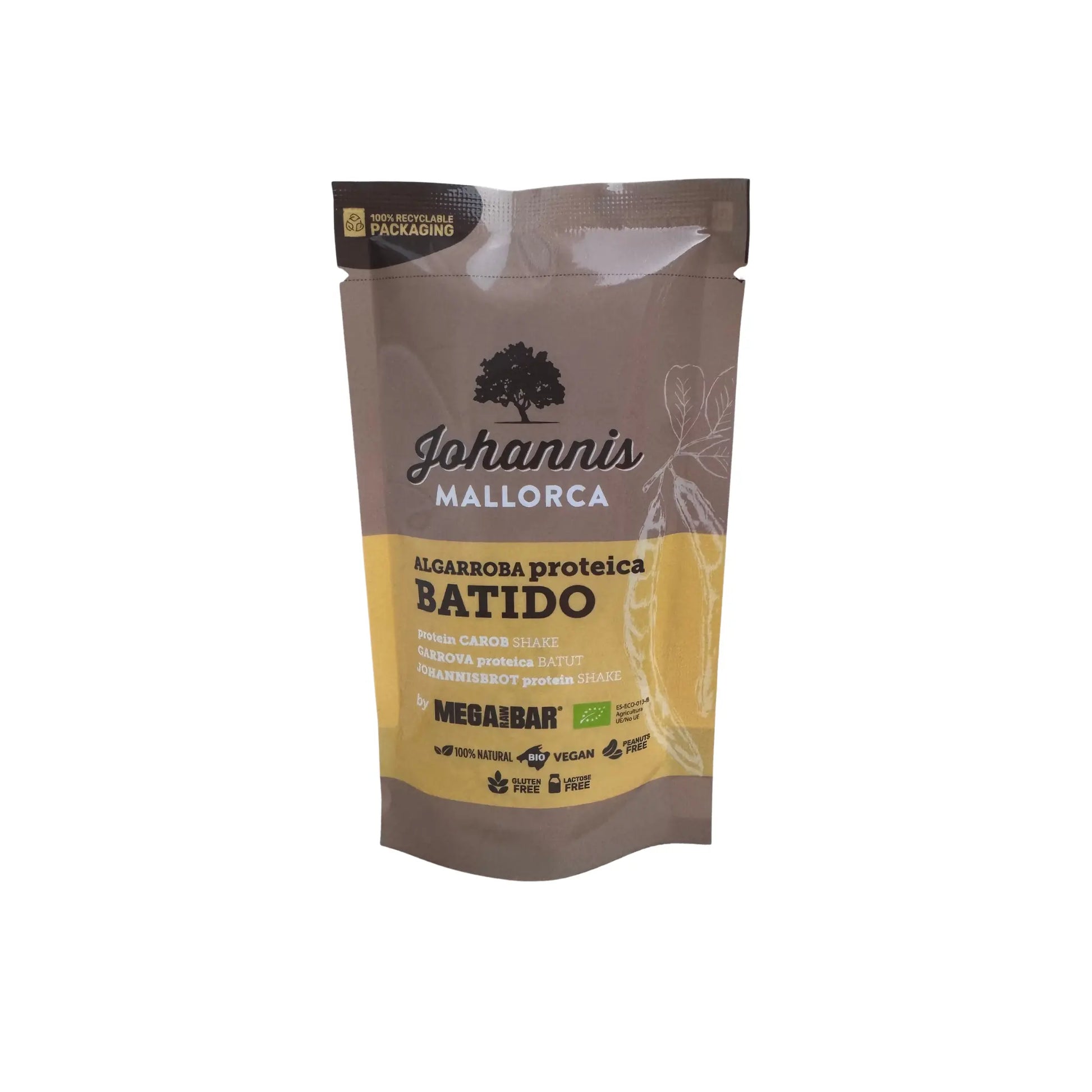 MegaRawBar Recovery Protein Shake oder Protein Drink mit Johannisbrot Carob