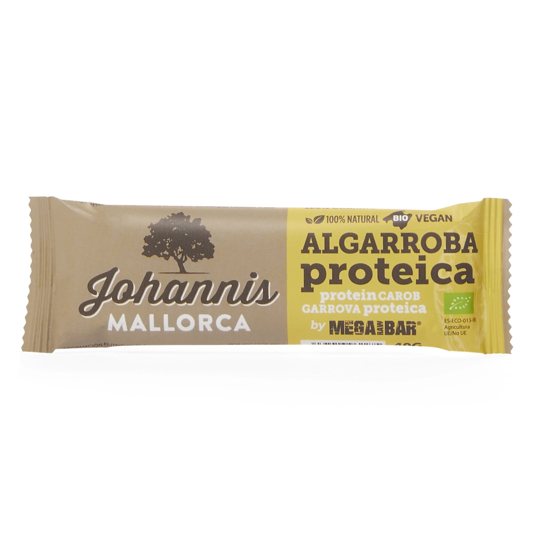 MegaRawBar Johannis Mallorca Proteinriegel mit Johannisbrot Carob