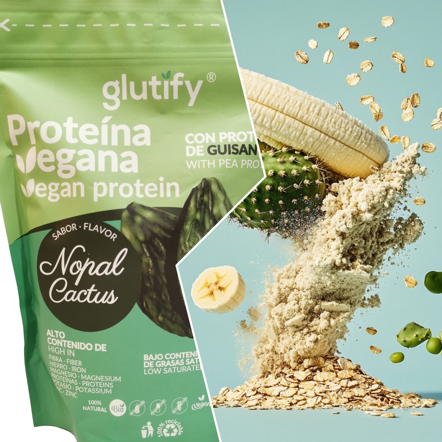 glutfiy Proteinpulver vegan Nopal Feigenkaktus Zutaten