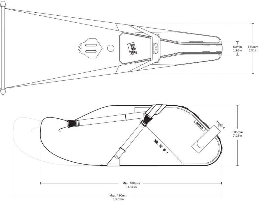 USWE Satteltasche 8L Skizze